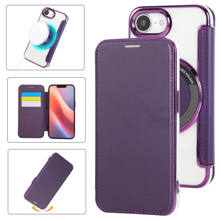 Ốp lưng điện thoại da thuần chay mạ nam châm siêu mỏng, dành cho iPhone 17 Pro Max, iPhone 17 Pro, iPhone 17, iPhone Air, iPhone 16e, iPhone 16 Pro Max