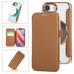 Ốp lưng điện thoại da thuần chay mạ nam châm siêu mỏng, dành cho iPhone 17 Pro Max, iPhone 17 Pro, iPhone 17, iPhone Air, iPhone 16e, iPhone 16 Pro Max