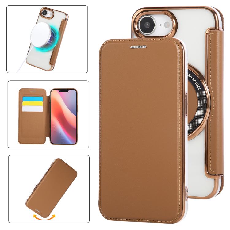 Ốp lưng điện thoại da thuần chay mạ nam châm siêu mỏng, dành cho iPhone 17 Pro Max, iPhone 17 Pro, iPhone 17, iPhone Air, iPhone 16e, iPhone 16 Pro Max