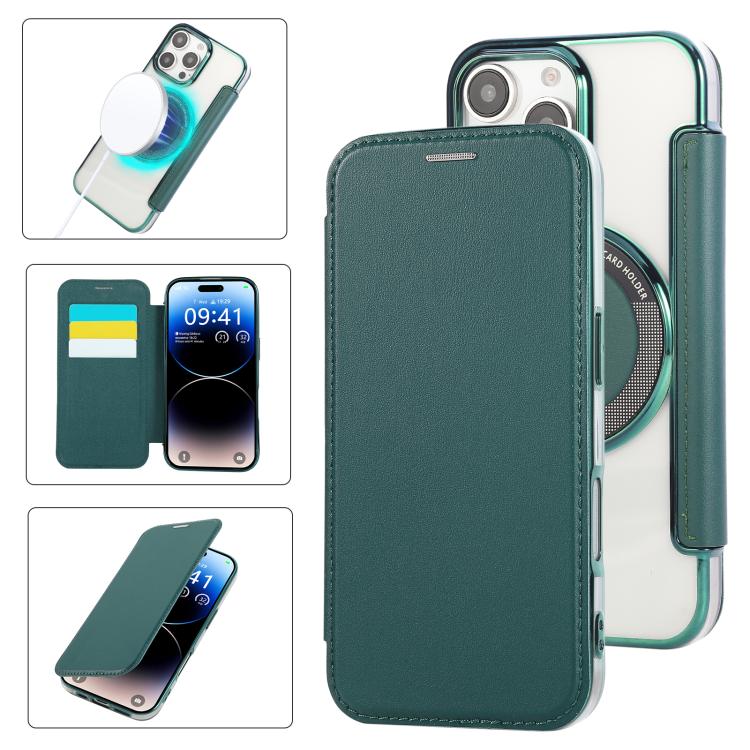 Ốp lưng điện thoại da thuần chay mạ nam châm siêu mỏng, dành cho iPhone 16 Pro, iPhone 16 Plus, iPhone 16, iPhone 15 Pro Max, iPhone 15 Pro, iPhone 15 Plus / 14 Plus