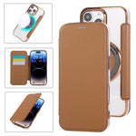 Ốp lưng điện thoại da thuần chay mạ nam châm siêu mỏng, dành cho iPhone 16 Pro, iPhone 16 Plus, iPhone 16, iPhone 15 Pro Max, iPhone 15 Pro, iPhone 15 Plus / 14 Plus