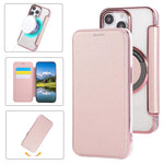 Ốp lưng điện thoại da thuần chay mạ nam châm siêu mỏng, dành cho iPhone 16 Pro, iPhone 16 Plus, iPhone 16, iPhone 15 Pro Max, iPhone 15 Pro, iPhone 15 Plus / 14 Plus