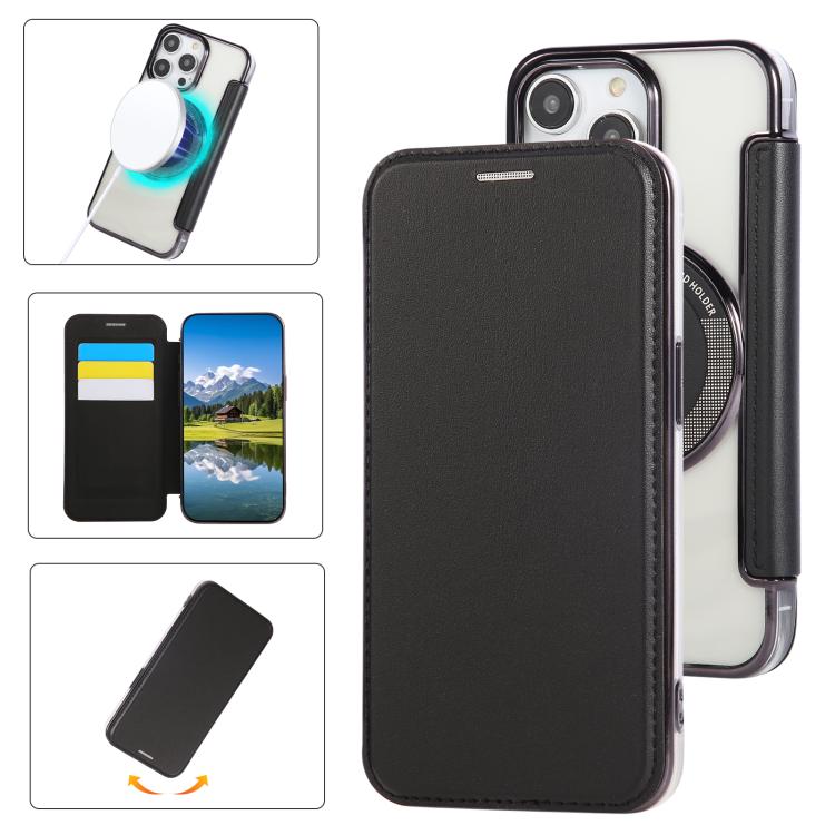 Ốp lưng điện thoại da thuần chay mạ nam châm siêu mỏng, dành cho iPhone 16 Pro, iPhone 16 Plus, iPhone 16, iPhone 15 Pro Max, iPhone 15 Pro, iPhone 15 Plus / 14 Plus