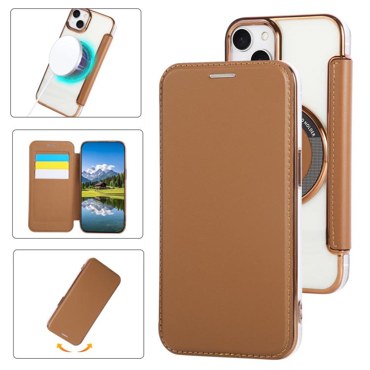Ốp lưng điện thoại da thuần chay mạ nam châm siêu mỏng, dành cho iPhone 16 Pro, iPhone 16 Plus, iPhone 16, iPhone 15 Pro Max, iPhone 15 Pro, iPhone 15 Plus / 14 Plus