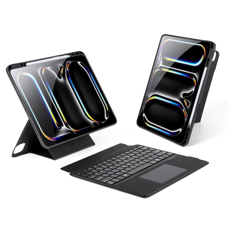 Bao da bàn phím không dây có đèn nền DUX DUCIS DK Series bằng da thuần chay, Dành cho iPad Pro 13 2025 / 2024, Dành cho iPad Pro 11 2025 / 2024, Dành cho iPad 2025 / 2022, Dành cho iPad Air 11 2025 / 2024, Dành cho iPad Air 13 2025 / 2024
