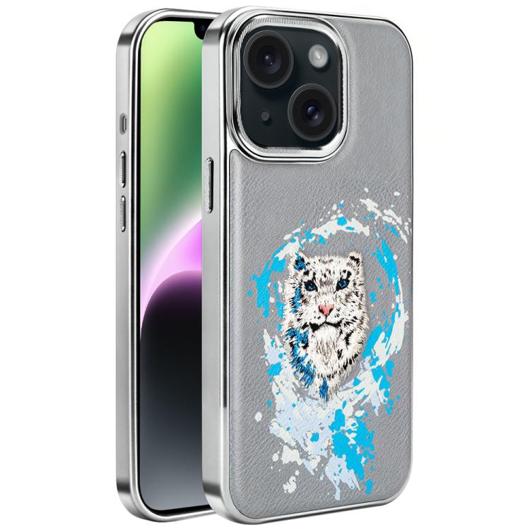 Ốp lưng điện thoại bằng da thuần chay thêu graffiti, có nam châm điện phân, cho iPhone 14 Plus, iPhone 14, iPhone 14 Pro, iPhone 14 Pro Max