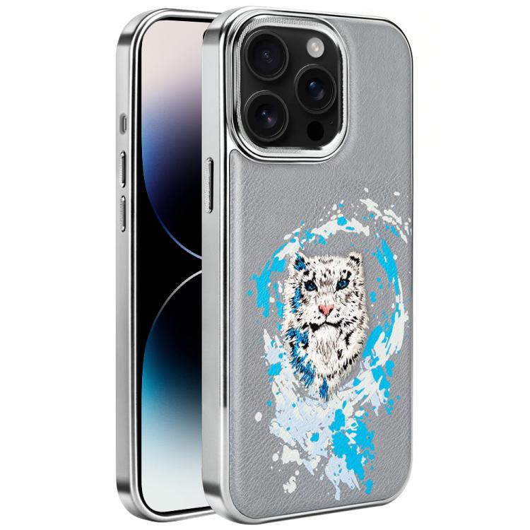 Ốp lưng điện thoại bằng da thuần chay thêu graffiti, có nam châm điện phân, cho iPhone 14 Plus, iPhone 14, iPhone 14 Pro, iPhone 14 Pro Max
