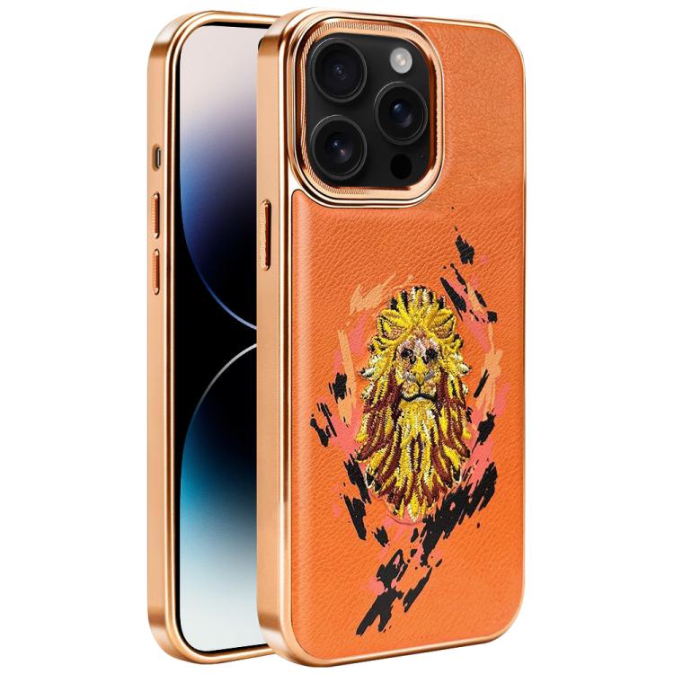 Ốp lưng điện thoại bằng da thuần chay thêu graffiti, có nam châm điện phân, cho iPhone 14 Plus, iPhone 14, iPhone 14 Pro, iPhone 14 Pro Max