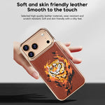 Ốp lưng điện thoại bằng da thuần chay thêu graffiti, có nam châm điện phân, cho iPhone 14 Plus, iPhone 14, iPhone 14 Pro, iPhone 14 Pro Max