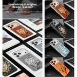 Ốp lưng điện thoại bằng da thuần chay thêu graffiti, có nam châm điện phân, cho iPhone 14 Plus, iPhone 14, iPhone 14 Pro, iPhone 14 Pro Max