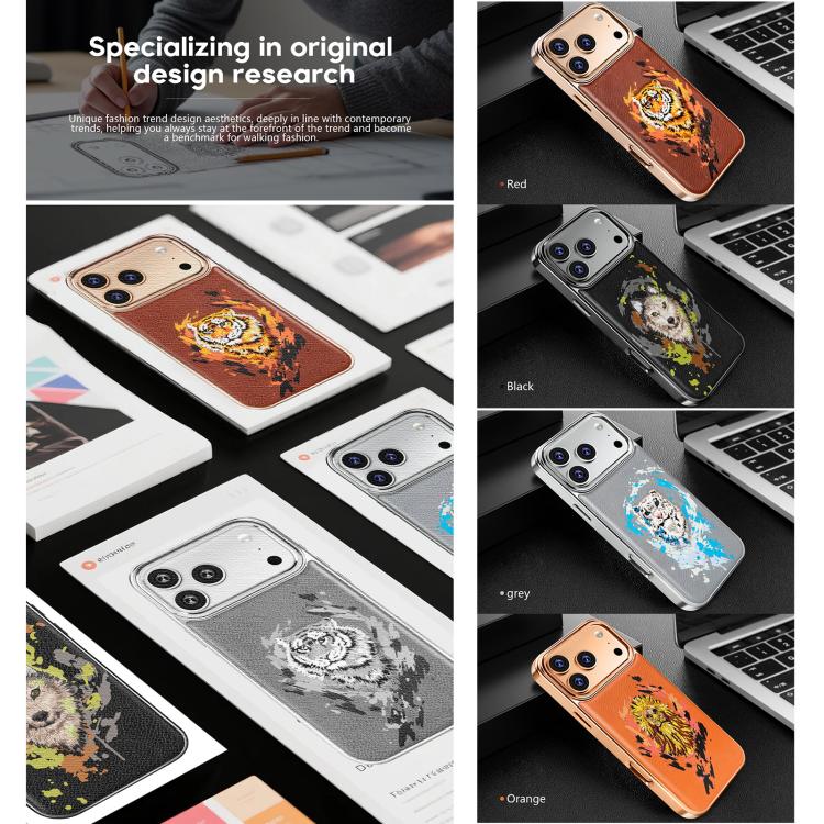 Ốp lưng điện thoại bằng da thuần chay thêu graffiti, có nam châm điện phân, cho iPhone 14 Plus, iPhone 14, iPhone 14 Pro, iPhone 14 Pro Max