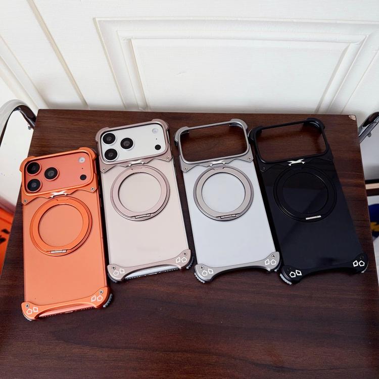Ốp lưng điện thoại nam châm không viền khung màu nguyên bản Jaguar xoay 360 độ, cho iPhone 17 Pro Max, iPhone 17 Pro