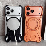 Ốp lưng điện thoại nam châm không viền khung kim loại xe đua xoay 360 độ, cho iPhone 17 Pro Max, iPhone 17 Pro