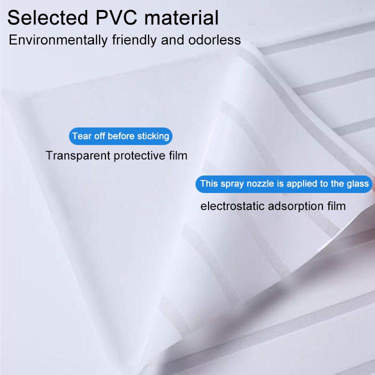 5 cái/gói Miếng dán kính mờ sọc chống va chạm hút tĩnh điện, Sọc nhỏ 30cm x 1m, Sọc nhỏ 40cm x 1m, Sọc nhỏ 50cm x 1m, Sọc lớn 30cm x 1m, Sọc lớn 40cm x 1m, Sọc lớn 50cm x 1m