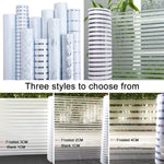 5 cái/gói Miếng dán kính mờ sọc chống va chạm hút tĩnh điện, Sọc nhỏ 30cm x 1m, Sọc nhỏ 40cm x 1m, Sọc nhỏ 50cm x 1m, Sọc lớn 30cm x 1m, Sọc lớn 40cm x 1m, Sọc lớn 50cm x 1m
