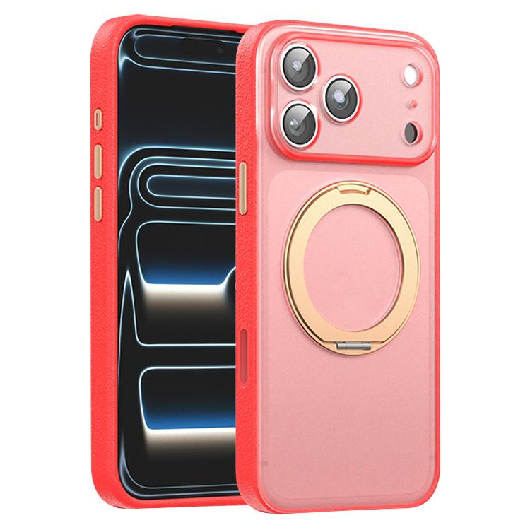 Ốp lưng điện thoại bằng da thuần chay có nam châm với chân đế xoay 360 độ, cho iPhone 17 Pro Max, iPhone 17 Pro, iPhone 17