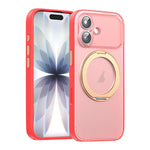Ốp lưng điện thoại bằng da thuần chay có nam châm với chân đế xoay 360 độ, cho iPhone 17 Pro Max, iPhone 17 Pro, iPhone 17