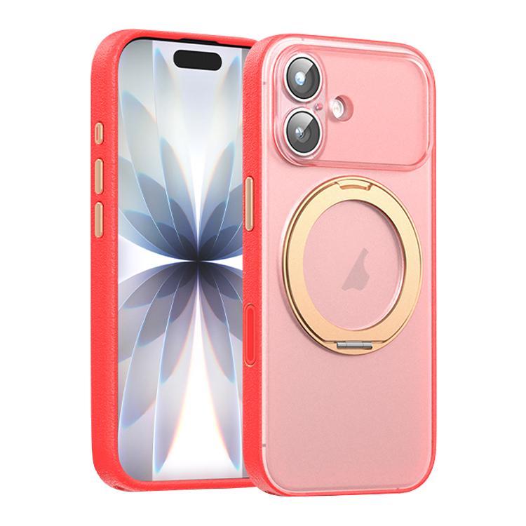 Ốp lưng điện thoại bằng da thuần chay có nam châm với chân đế xoay 360 độ, cho iPhone 17 Pro Max, iPhone 17 Pro, iPhone 17