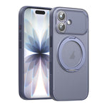 Ốp lưng điện thoại bằng da thuần chay có nam châm với chân đế xoay 360 độ, cho iPhone 17 Pro Max, iPhone 17 Pro, iPhone 17