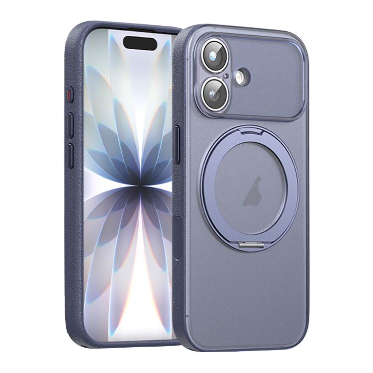 Ốp lưng điện thoại bằng da thuần chay có nam châm với chân đế xoay 360 độ, cho iPhone 17 Pro Max, iPhone 17 Pro, iPhone 17