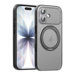 Ốp lưng điện thoại bằng da thuần chay có nam châm với chân đế xoay 360 độ, cho iPhone 17 Pro Max, iPhone 17 Pro, iPhone 17