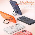 Ốp lưng điện thoại bằng da thuần chay có nam châm với chân đế xoay 360 độ, cho iPhone 17 Pro Max, iPhone 17 Pro, iPhone 17
