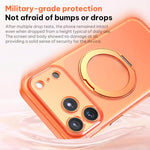 Ốp lưng điện thoại bằng da thuần chay có nam châm với chân đế xoay 360 độ, cho iPhone 17 Pro Max, iPhone 17 Pro, iPhone 17