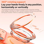 Ốp lưng điện thoại bằng da thuần chay có nam châm với chân đế xoay 360 độ, cho iPhone 17 Pro Max, iPhone 17 Pro, iPhone 17