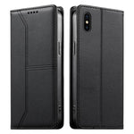 Bao da điện thoại vegan có nam châm RFID đường may nổi, dành cho iPhone X / XS, iPhone XR, iPhone XS Max, iPhone 8 Plus / 7 Plus