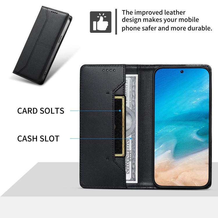 Bao da điện thoại vegan có nam châm RFID đường may nổi, dành cho iPhone X / XS, iPhone XR, iPhone XS Max, iPhone 8 Plus / 7 Plus