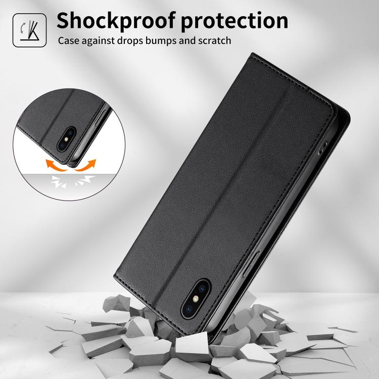 Bao da điện thoại vegan có nam châm RFID đường may nổi, dành cho iPhone X / XS, iPhone XR, iPhone XS Max, iPhone 8 Plus / 7 Plus
