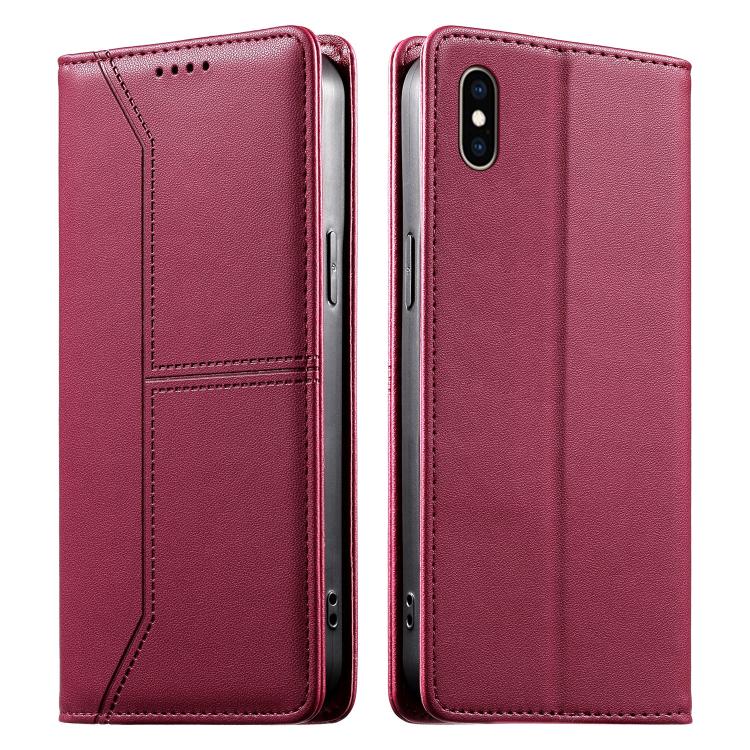 Bao da điện thoại vegan có nam châm RFID đường may nổi, dành cho iPhone X / XS, iPhone XR, iPhone XS Max, iPhone 8 Plus / 7 Plus
