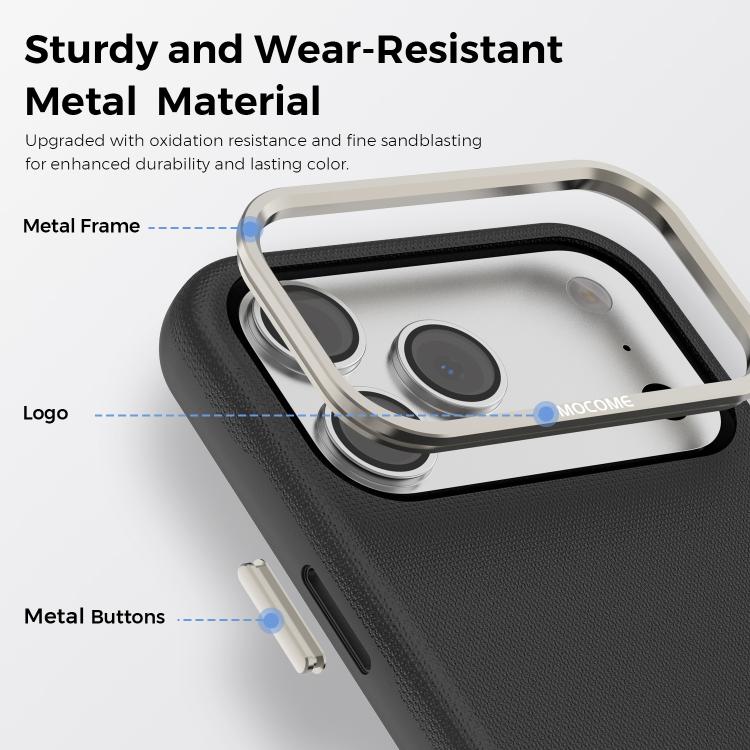 Ốp lưng điện thoại chống sốc nam châm trơn Mocome, cho iPhone 17 Pro Max, iPhone 17 Pro