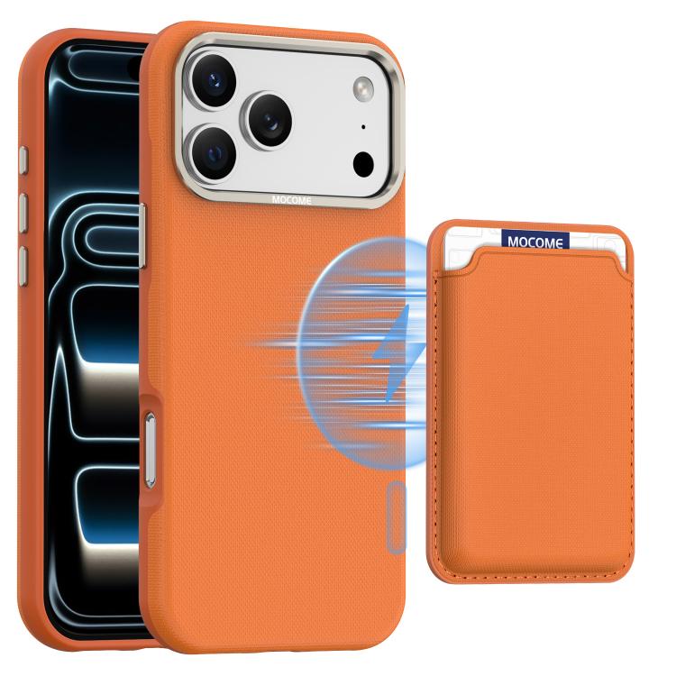 Ốp lưng điện thoại túi đựng thẻ từ tính Mocome trơn, dành cho iPhone 17 Pro Max, dành cho iPhone 17 Pro