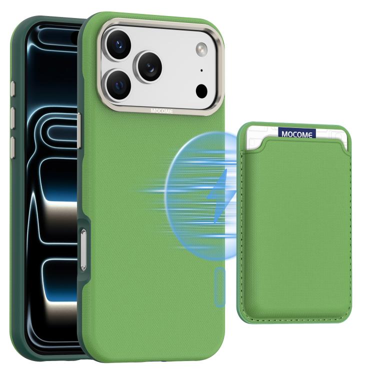 Ốp lưng điện thoại túi đựng thẻ từ tính Mocome trơn, dành cho iPhone 17 Pro Max, dành cho iPhone 17 Pro