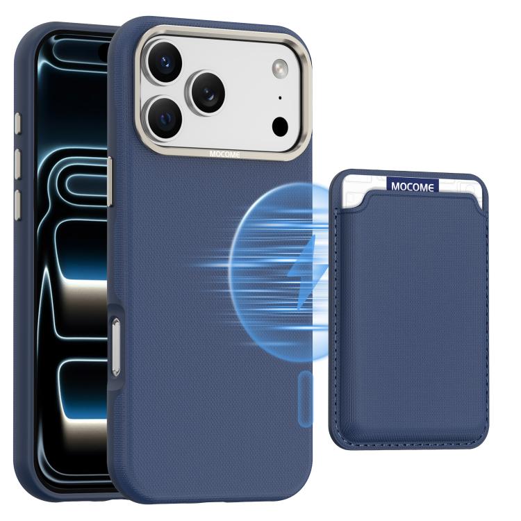 Ốp lưng điện thoại túi đựng thẻ từ tính Mocome trơn, dành cho iPhone 17 Pro Max, dành cho iPhone 17 Pro
