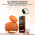 Loa Bluetooth đa năng ZGA WX08 15W, sạc không dây cho điện thoại và đồng hồ, WX08