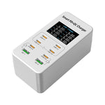 A8C 2 x USB-A and 6 x USB-C / Type-C Ports Desktop Digital Display Multi-Port Charger, US Plug, EU Plug, UK Plug, AU Plug
