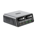 WXL-60C 6-in-1 Desktop Multi Ports Charging Station Built-in Dual Telescopic Cables, WXL-60C