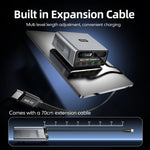 WXL-60C 6-in-1 Desktop Multi Ports Charging Station Built-in Dual Telescopic Cables, WXL-60C