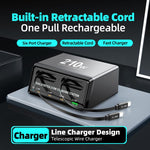 Trạm sạc đa cổng để bàn 6 trong 1 công suất 210W WXL-60E với cáp kéo dài đôi tích hợp, WXL-60E