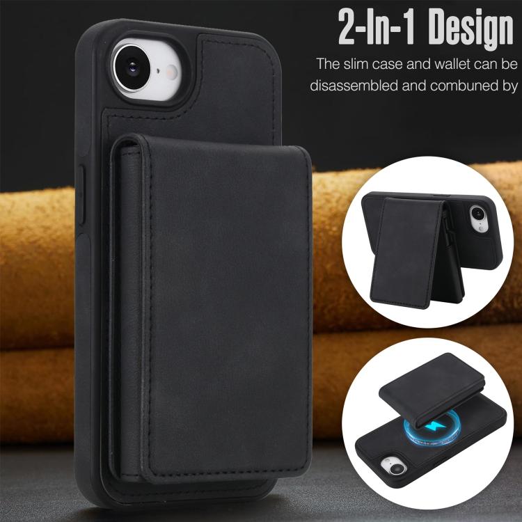 Ốp lưng điện thoại giả da phong cách retro có thể tháo rời, túi đựng thẻ bật lò xo, nam châm và RFID, cho iPhone 17e / 16e, iPhone 17 Pro Max, iPhone 17 Pro, iPhone 15 Plus, iPhone 15, iPhone 14 Plus, iPhone 14 / 13, iPhone 12 / 12 Pro