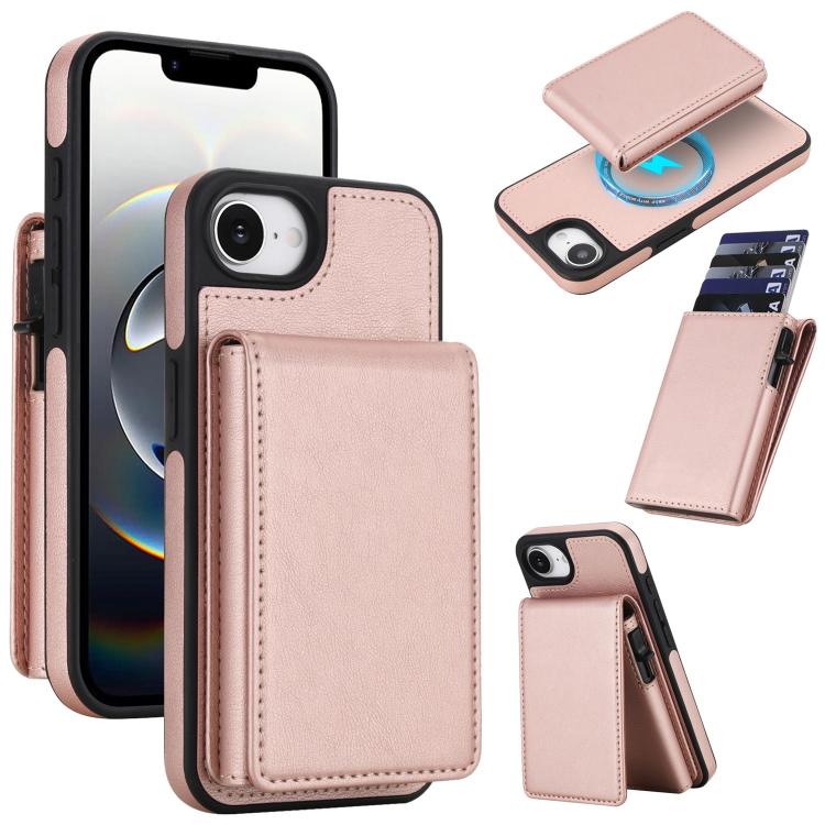 Ốp lưng điện thoại giả da phong cách retro có thể tháo rời, túi đựng thẻ bật lò xo, nam châm và RFID, cho iPhone 17e / 16e, iPhone 17 Pro Max, iPhone 17 Pro, iPhone 15 Plus, iPhone 15, iPhone 14 Plus, iPhone 14 / 13, iPhone 12 / 12 Pro