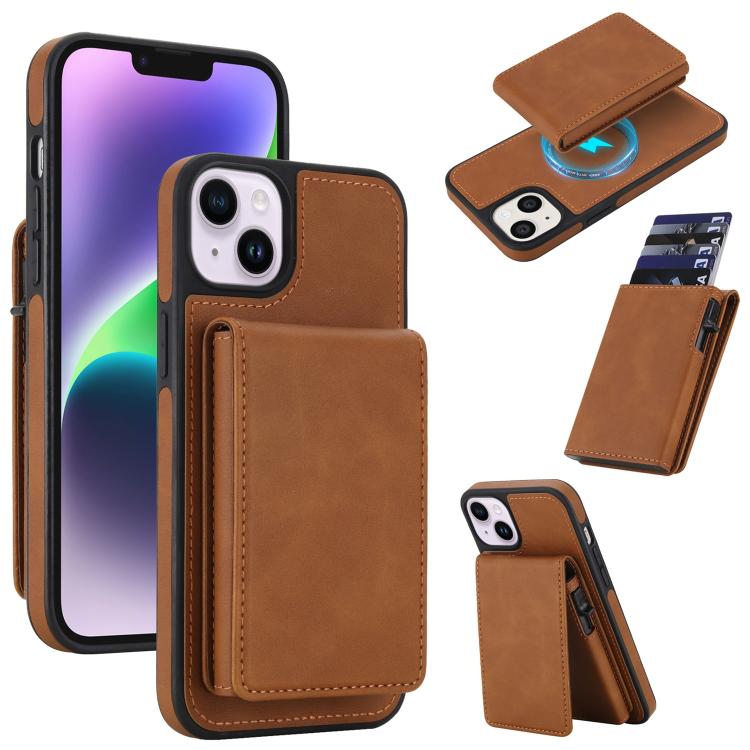 Ốp lưng điện thoại giả da phong cách retro có thể tháo rời, túi đựng thẻ bật lò xo, nam châm và RFID, cho iPhone 17e / 16e, iPhone 17 Pro Max, iPhone 17 Pro, iPhone 15 Plus, iPhone 15, iPhone 14 Plus, iPhone 14 / 13, iPhone 12 / 12 Pro