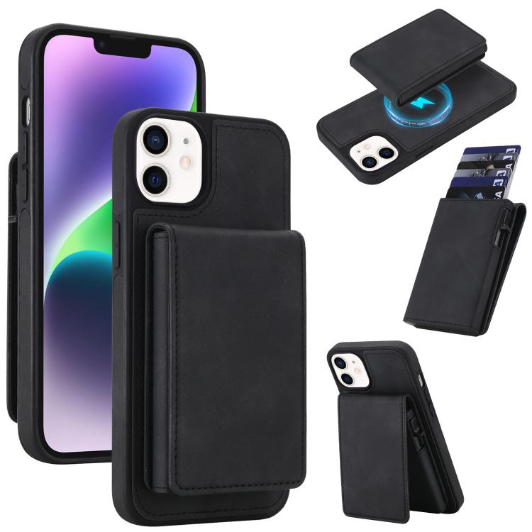 Ốp lưng điện thoại giả da phong cách retro có thể tháo rời, túi đựng thẻ bật lò xo, nam châm và RFID, cho iPhone 17e / 16e, iPhone 17 Pro Max, iPhone 17 Pro, iPhone 15 Plus, iPhone 15, iPhone 14 Plus, iPhone 14 / 13, iPhone 12 / 12 Pro