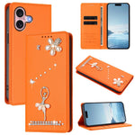 Ốp lưng điện thoại bằng da thuần chay đính kim cương hình cô gái múa ba-lê có RFID, cho iPhone 16 Pro, iPhone 16 Plus, iPhone 16, iPhone 15 Pro Max, iPhone 15 Pro, iPhone 15 Plus