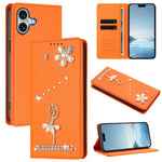 Ốp lưng điện thoại bằng da thuần chay đính kim cương hình cô gái múa ba-lê có RFID, cho iPhone 16 Pro, iPhone 16 Plus, iPhone 16, iPhone 15 Pro Max, iPhone 15 Pro, iPhone 15 Plus