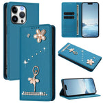 Ốp lưng điện thoại bằng da thuần chay đính kim cương hình cô gái múa ba-lê có RFID, cho iPhone 17e / 16e, iPhone 17 Pro Max, iPhone 17 Pro, iPhone 17, iPhone Air, iPhone 16 Pro Max