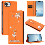 Ốp lưng điện thoại bằng da thuần chay đính kim cương hình cô gái múa ba-lê có RFID, cho iPhone 17e / 16e, iPhone 17 Pro Max, iPhone 17 Pro, iPhone 17, iPhone Air, iPhone 16 Pro Max