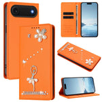 Ốp lưng điện thoại bằng da thuần chay đính kim cương hình cô gái múa ba-lê có RFID, cho iPhone 17e / 16e, iPhone 17 Pro Max, iPhone 17 Pro, iPhone 17, iPhone Air, iPhone 16 Pro Max
